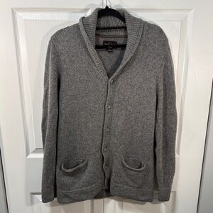 Black Brown 1826 Men's Gray Cardigan Sweater